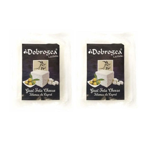 Generic DobrogeaLactate Telemea Sheep/Goat/Cow Feta Cheese 400g (2Pack(800g), Goat)