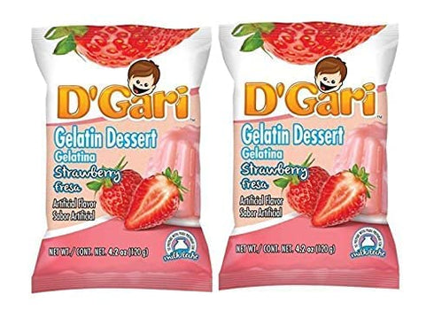 D'Gari Gelatinas, Gelatins (Fresa | Strawberry, 2 Pack)