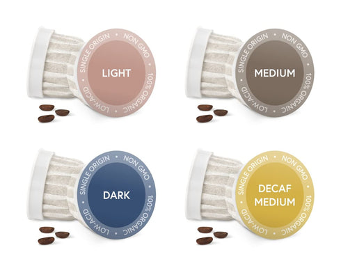 Fabula Organic Coffee Pods Sampler Pack- Low Acid - Single Origin -