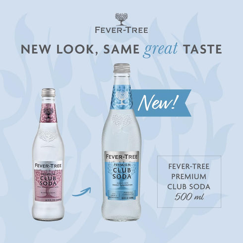 16.9 Oz (8 Count) Fever-Tree Premium Club Soda, Fl Glass Bottle