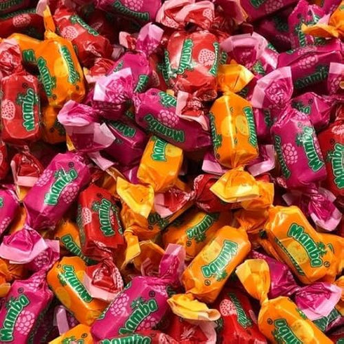 Assorted Mamba Candy Bulk Fruit Chews - Juicy Strawberry, Raspberry, and Orange
