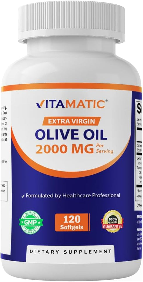 Vitamatic Extra Virgin Olive Oil 2000 mg Per Serving 120 Softgels |