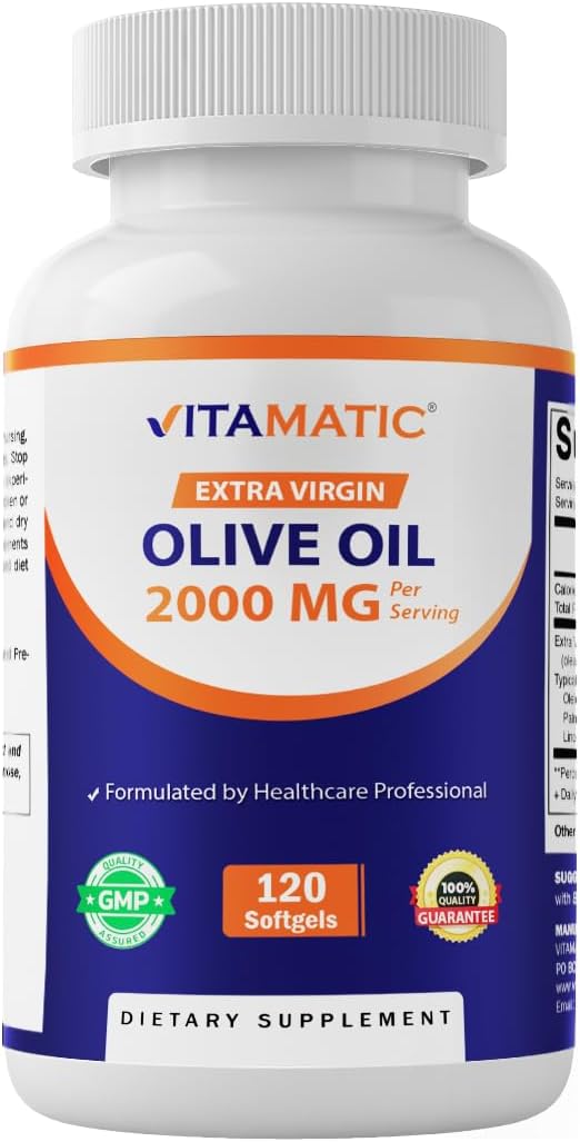 Vitamatic Extra Virgin Olive Oil 2000 mg Per Serving 120 Softgels |