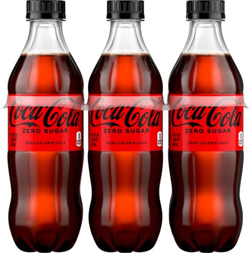 16.9 oz, 12 Pack Coke Zero Sugar Diet Soda Soft Drink, fl