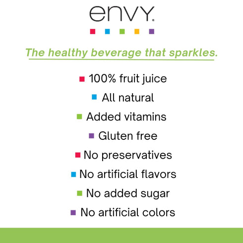 100% 8oz 24) Envy Sparkling Fruit Juice, Fuji Apple (Case