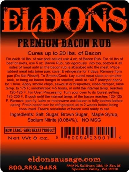 Eldons Sausage and Jerky Supply 3 Eldon's Premium Bacon Cure Rub Flavor Sampler Original, Maple, Brown Sugar