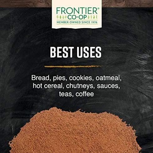 Frontier Herb Organic Cinnamon Ground, Non Irradiated, Non GMO, 16 Ounce (Pack of 1)