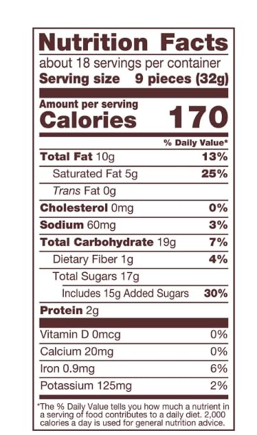 Generic 20 Oz Valentine's Mini Hearts Peanut Butter Flavored Chocolate, Unwrapped Heart-Shaped Candy, Smooth Milk