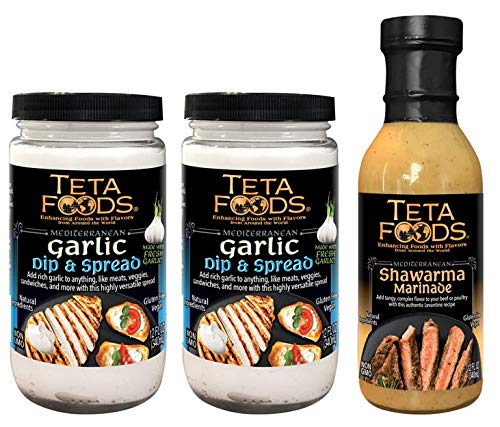 Teta Foods Assorted Selection of Middle Eastern Dressings and Marinades (2 Garlic