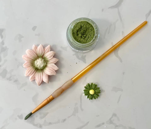 4 Sunflower Sugar Art Moss Green Petal Dust Food Color - Premium Gray Matte Powder Cake Accessories for Cake