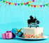 Motorcycle Cake Topper, Black Acrylic Bride & Groom, Funny Mr & Mrs Wedding Engagement Party Decor