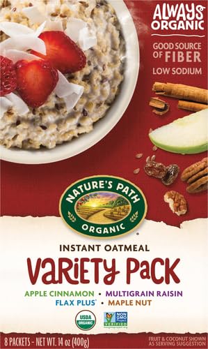 Pack 14 oz (Pack 2), Nature's Path Organic Variety Instant Oatmeal, of Non-GMO