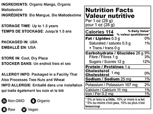 1 Food to Live Organic Mango Powder, Pound - Non-GMO, Made from Raw Dried Fruit, Unsulfured, Vegan, Bulk, Great