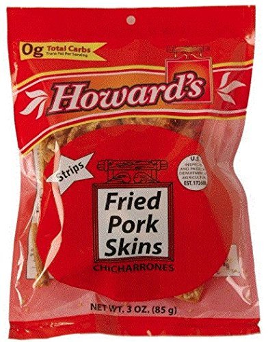 Howard's Friend Pork Skins Strips Howards Fried Pork Skins Strips | Crispy Texture, Low Carb, Delicious Flavor