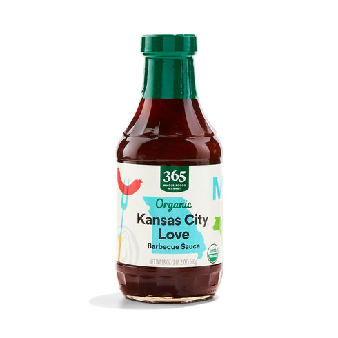365 by Whole Foods Market BBQ Sauce, No Salt Added, City Organic, 18 Ounce