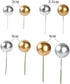 16pcs Ball Shaped Cake Topper Set, Pearl Ball DIY Cake Insert Topper for Party Birthday Baby Shower