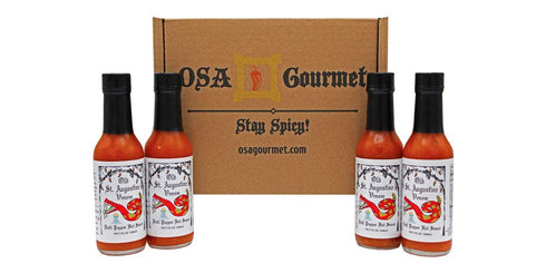 Venom Datil Pepper Hot Sauce Gift Box, Includes 4 Bottles, 5 oz