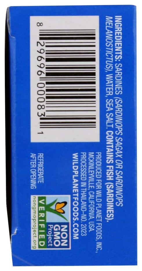 4.38 oz 12 Pack Wild Planet Sardine Spring Water - - by Wild Planet