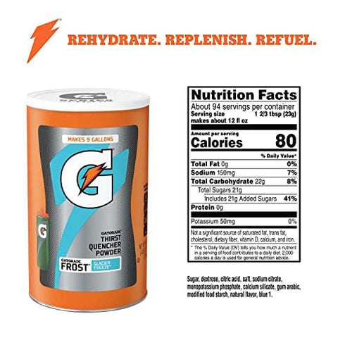 76.5 Pack 1 Gatorade Thirst Quencher Powder, Frost Glacier Freeze, Ounce