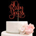 40 Ruby Years Cake Topper for 40th Anniversary Wedding Party Decorations, Red Glitter