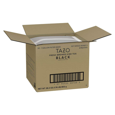 1 (Pack 20) TAZO Fresh Brewed Black Iced Tea, Unsweetened, Makes Gallon