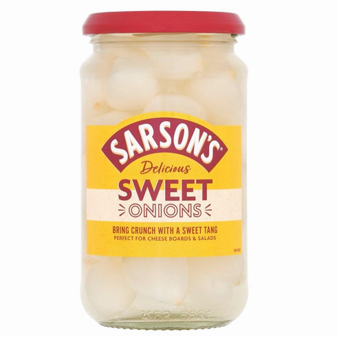 Haywards Sarsons Sweet & Mild Silverskin Onions 460g - Pack of 2