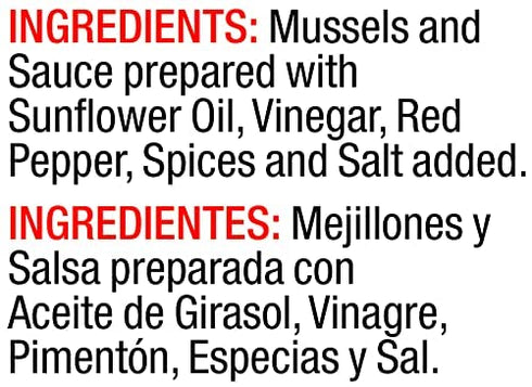 4 (Pack 10)) Vigo Premium Imported Canned Seafood, Mussels in Marinade Sauce, Specialty Flavored, Perfect for Recipes