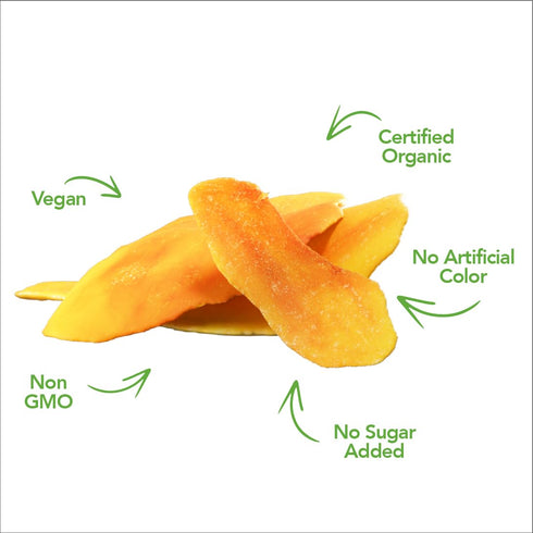 2.8oz, 4 Pack Earthside Farms Citrus Splash Dried Organic Mangoes, No Sugar Added, Gluten-Free, Vegan Snack Naturally