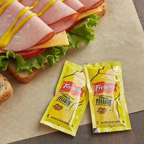 Packets (7g) 50 Count Packs 8 8 inch Mustard - Gift Assortment - Single Serve - Mustard Condiment with x Chronos Food