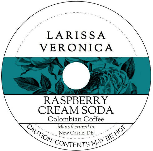 Larissa Veronica Raspberry Cream Soda Colombian Coffee (Single Serve K-Cup Pods) (Gourmet, Naturally Flavored,