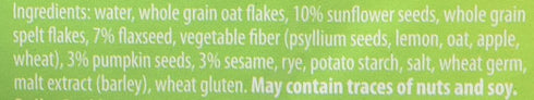 Delba 10.5 Vegan Veggie-Rye Bread, Ounce