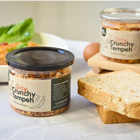 Generic 170g Spicy Crunchy Tempeh, Plant-Based Savory Topping, Crispy Fried Tempeh Bits with Chili and Spices, Vegan