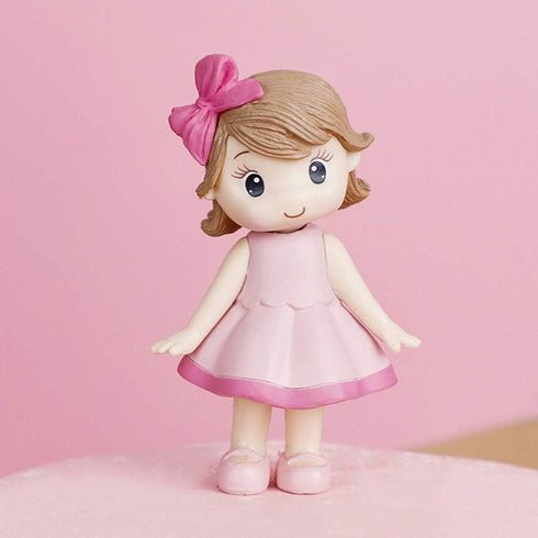 Toyvian Home Decor Figures - Cute Mini Doll Girl Toys, Cupcake Topper, DIY Cake Decoration, Christmas Decor