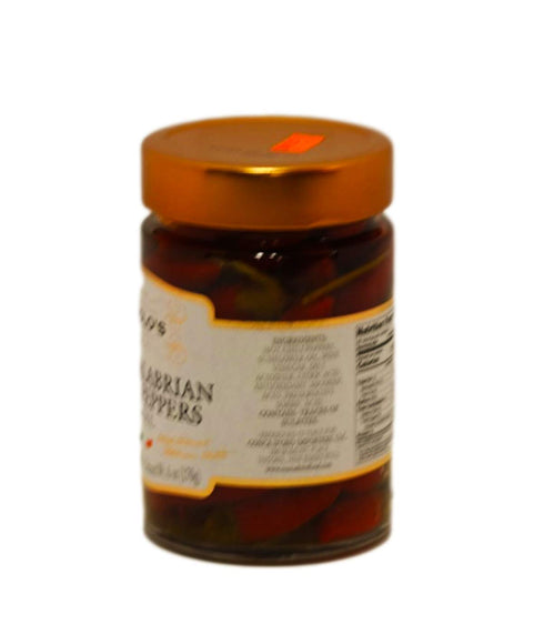 Paolo's Gourmet 300 HOT CALABRIAN CHILI PEPPERS IN OIL by | g | Ideal Pantry Staple | Authentic Italian Product
