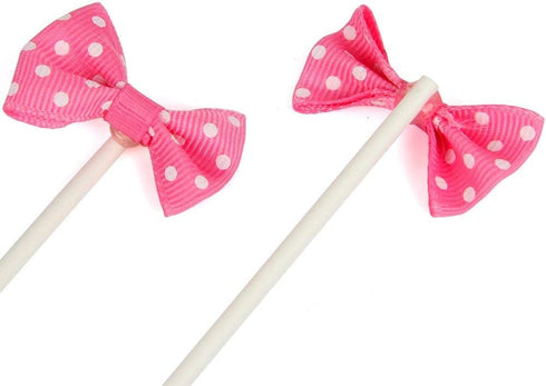 Bow Cupcake Toppers - Children's Birthday Baby Shower Party Decoration Supplies, Pack of 18