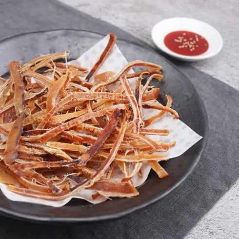 ZEESOON 15g Pack 10) Squid Over Flower Korea Seasoned Dried Squid Snack Original (Slice