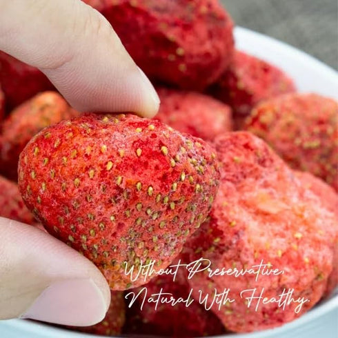 So Natural 0.6 oz, (1) Freeze Dried Whole Strawberries Non-GMO, Gluten Free, Vegan, No Preservatives