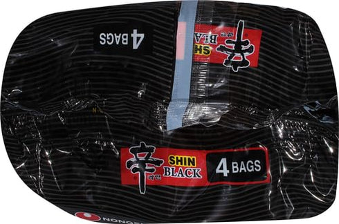 4.58 Oz 4 Packs Nongshim Shin Ramyun BLACK - (Made in USA)