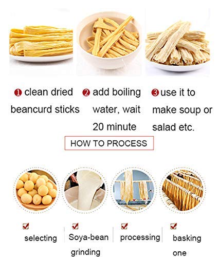 ONTRUE 9.88 Oz (pack 2) Tofu Sheets Dried Beancurd Sticks Asian Tofu Yuba Precut Tofu Good Source Of Protein Non-GMO