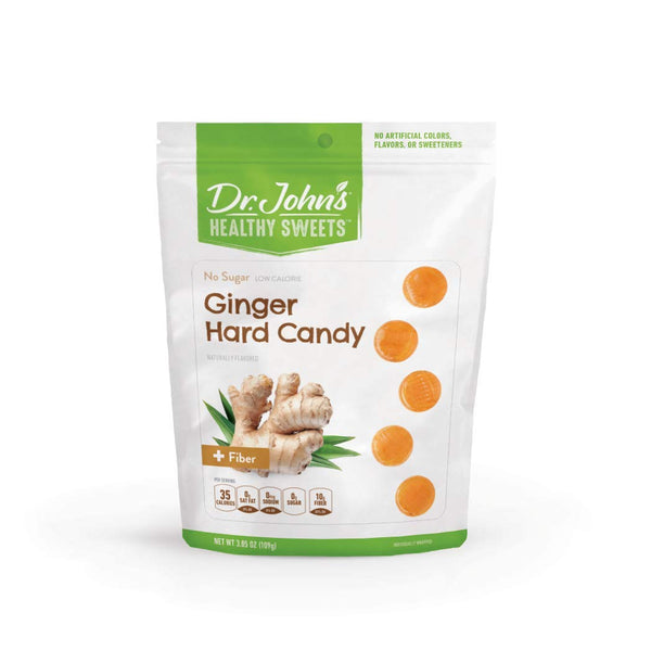 Dr. John’s Sugar Free Candy, Healthy Hard Candy with Zero Sugar, Keto Friendly, Ginger Flavor, 24 Count
