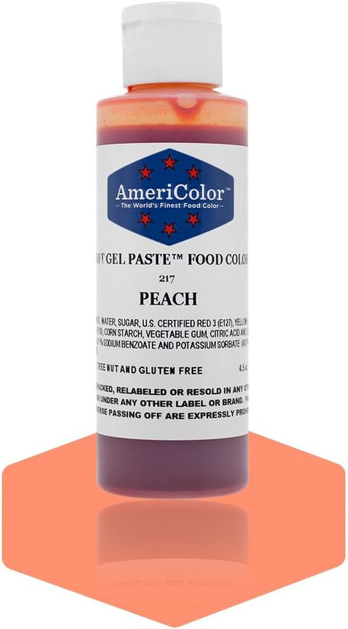 PEACH SOFT GEL PASTE, 4.5 OZ, Cake Decorating