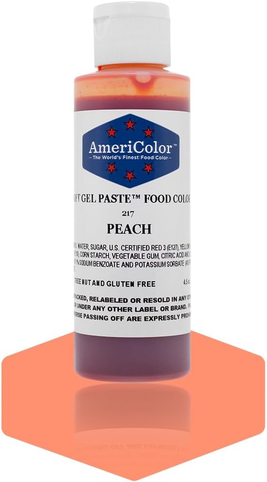 PEACH SOFT GEL PASTE, 4.5 OZ, Cake Decorating