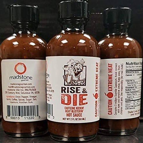 Flavor and Fire Foods Extreme Hot Sauce, Coffee Based, 3 Million Scoville Capsicum, Hot Sauce Lovers Dream