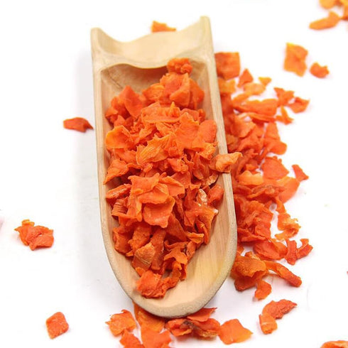HUANYOUREN 500g (17.63oz.) Dried carrots Dehydrated diced carrots and dried vegetables Air-dried vegetable soup Camping