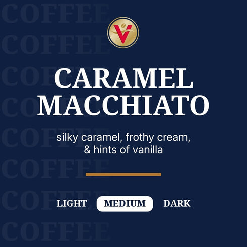 80 Count, Victor Allen's Coffee Caramel Macchiato Flavored, Medium Roast, Single Serve Coffee Pods for Keurig K-Cup