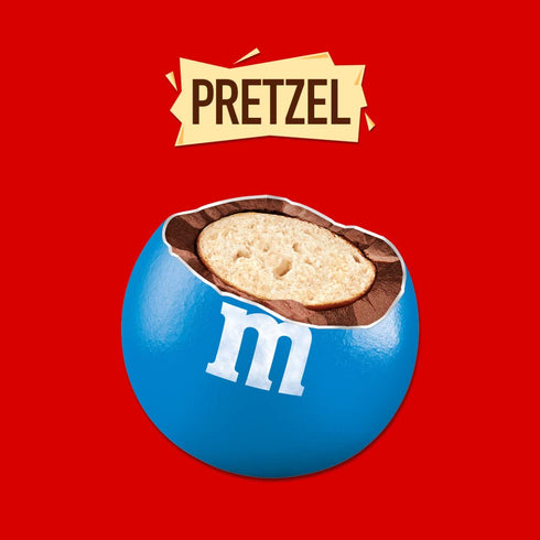 7.4 oz Pack 8 M&MS Pretzel Milk Chocolate Candy, Sharing Size, Resealable Bag, Bulk Snacks