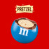 7.4 oz Pack 8 M&MS Pretzel Milk Chocolate Candy, Sharing Size, Resealable Bag, Bulk Snacks