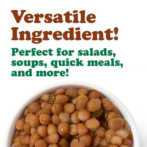 14 oz (Pack 1) Food to Live Organic Canned Lentils, of Unsalted, Non-GMO, Vegan. Ready to Eat. Perfect for Salads