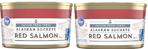 Generic Alaskan Sockeye Red Salmon (2 cans, 7.5 oz. each can)