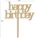 Rustic Wood Happy Birthday Cake Topper Decor, Adult Birthday Party Decoration Supply